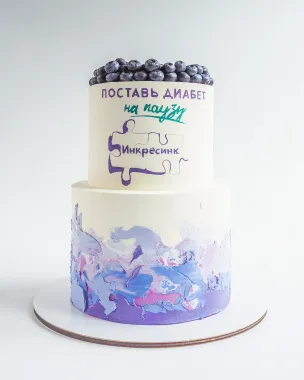Торт на корпоратив с логотипом 1 год компании