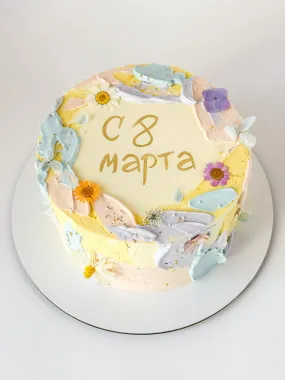 Торт с сухоцветами С 8 марта