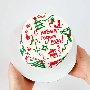 Бенто-торт новогодние подарки